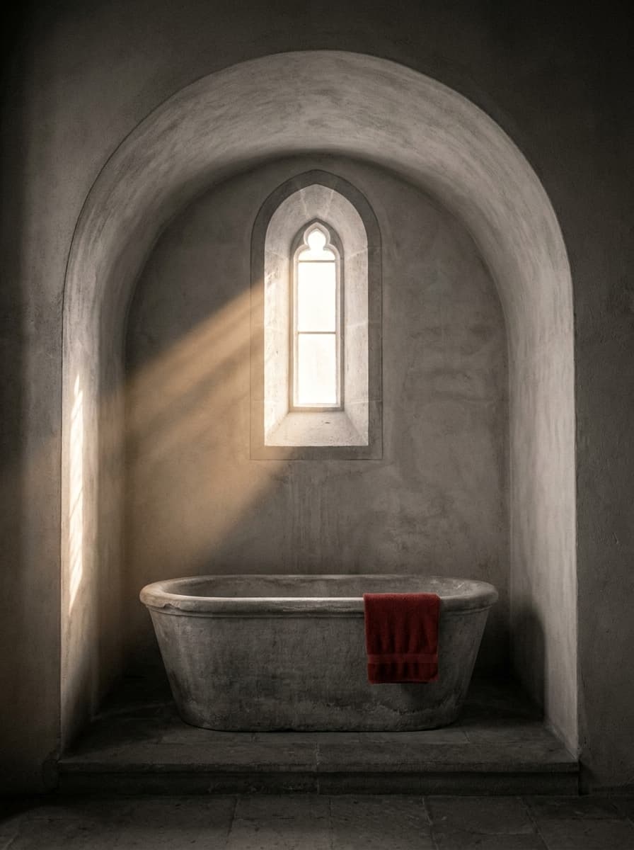 Freistehende Wanne in der Nische